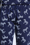 Zivame 2 Mile Fashion Knit Cotton Pyjama Set - Medieval Blue — thumbnail 6